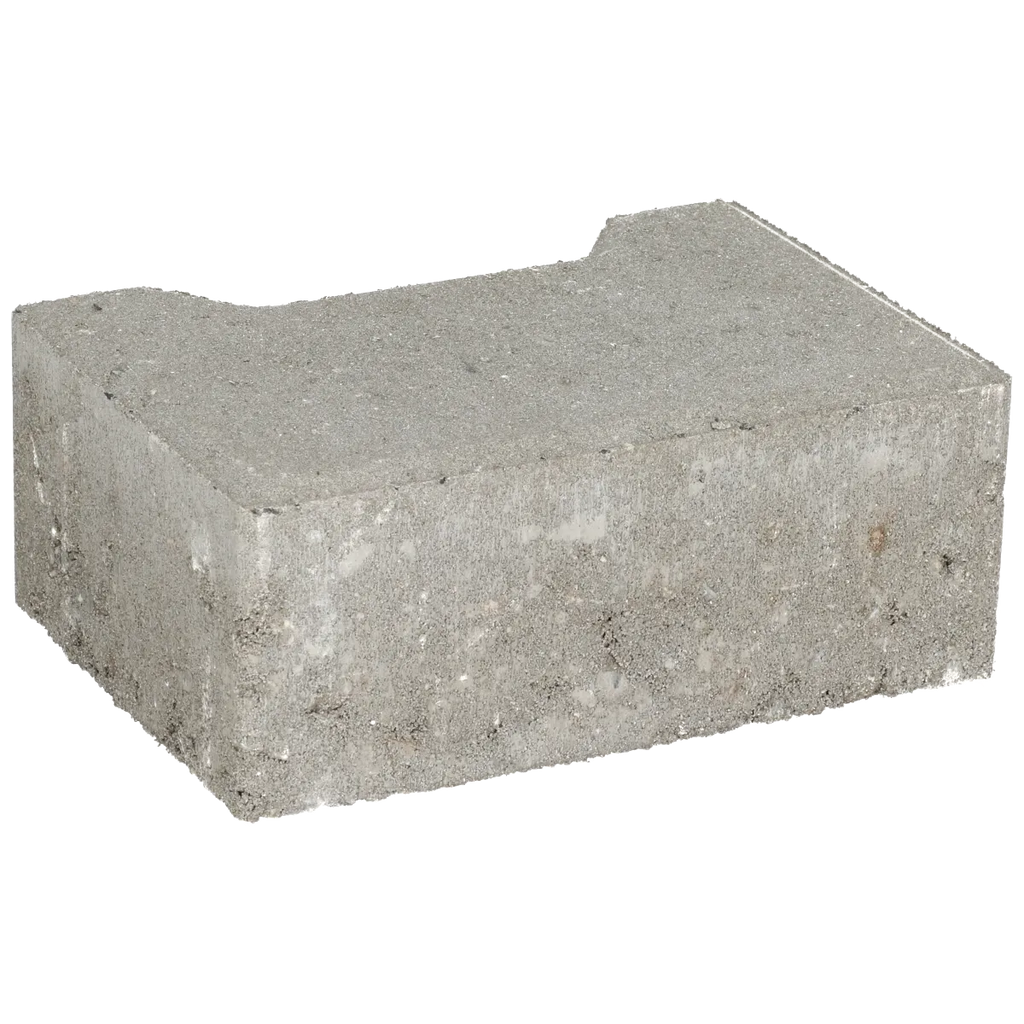 Ecotop Base Randsteen 20x13,4/11,5x8 normaal facet grijs KOMO PL2