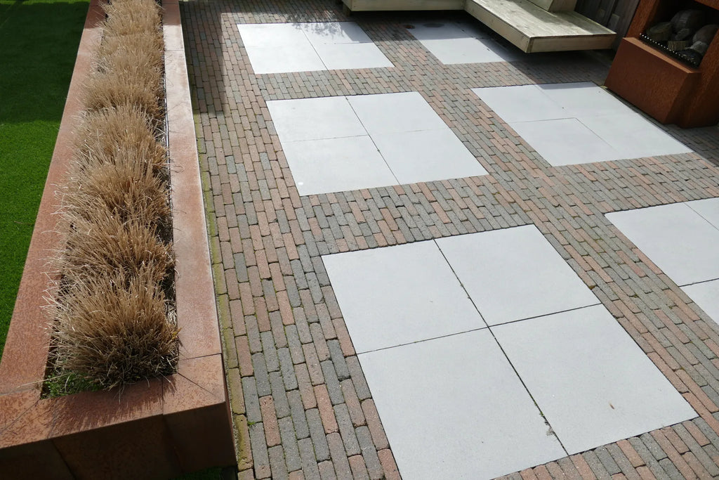Overzetprofiel Muurblok Hoek 17x30x12,8cm Corten