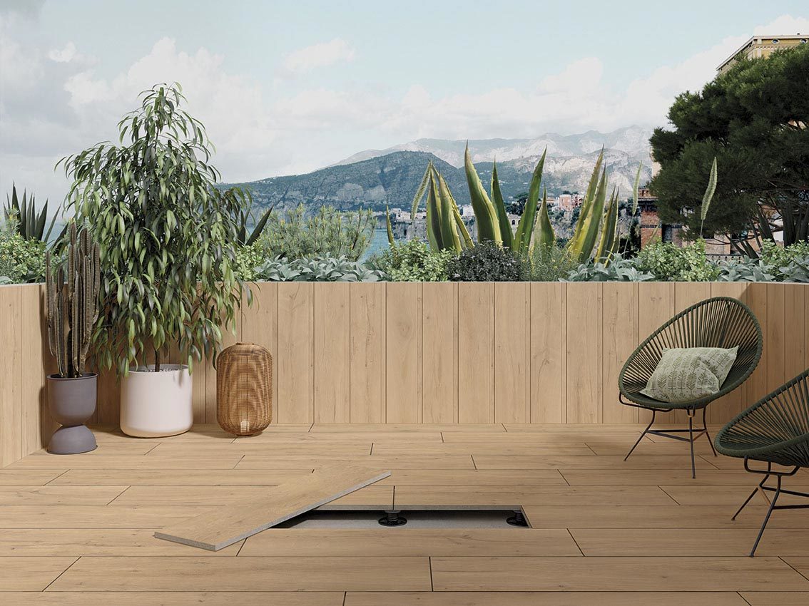 Ultra Solid Grey keramische terrastegel sfeerbeeld 4