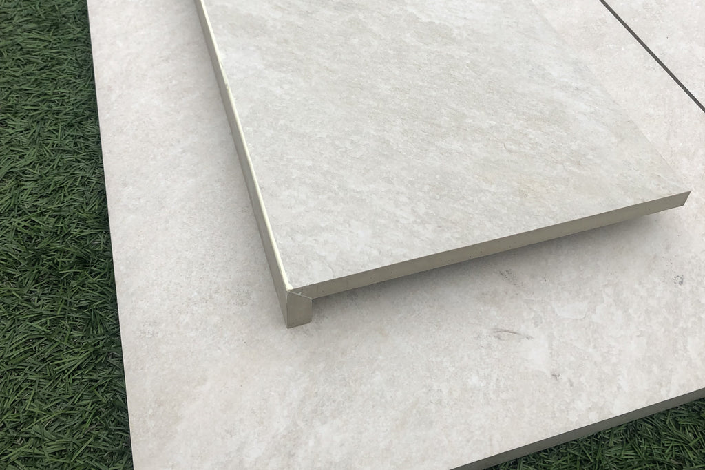 Zwembadrand Chrystal beige rechte neus