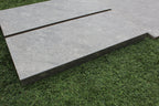 Zwembadrand Quartz Dark Grey rechte neus