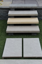 Zwembadrand Quartz Light Grey rechte neus