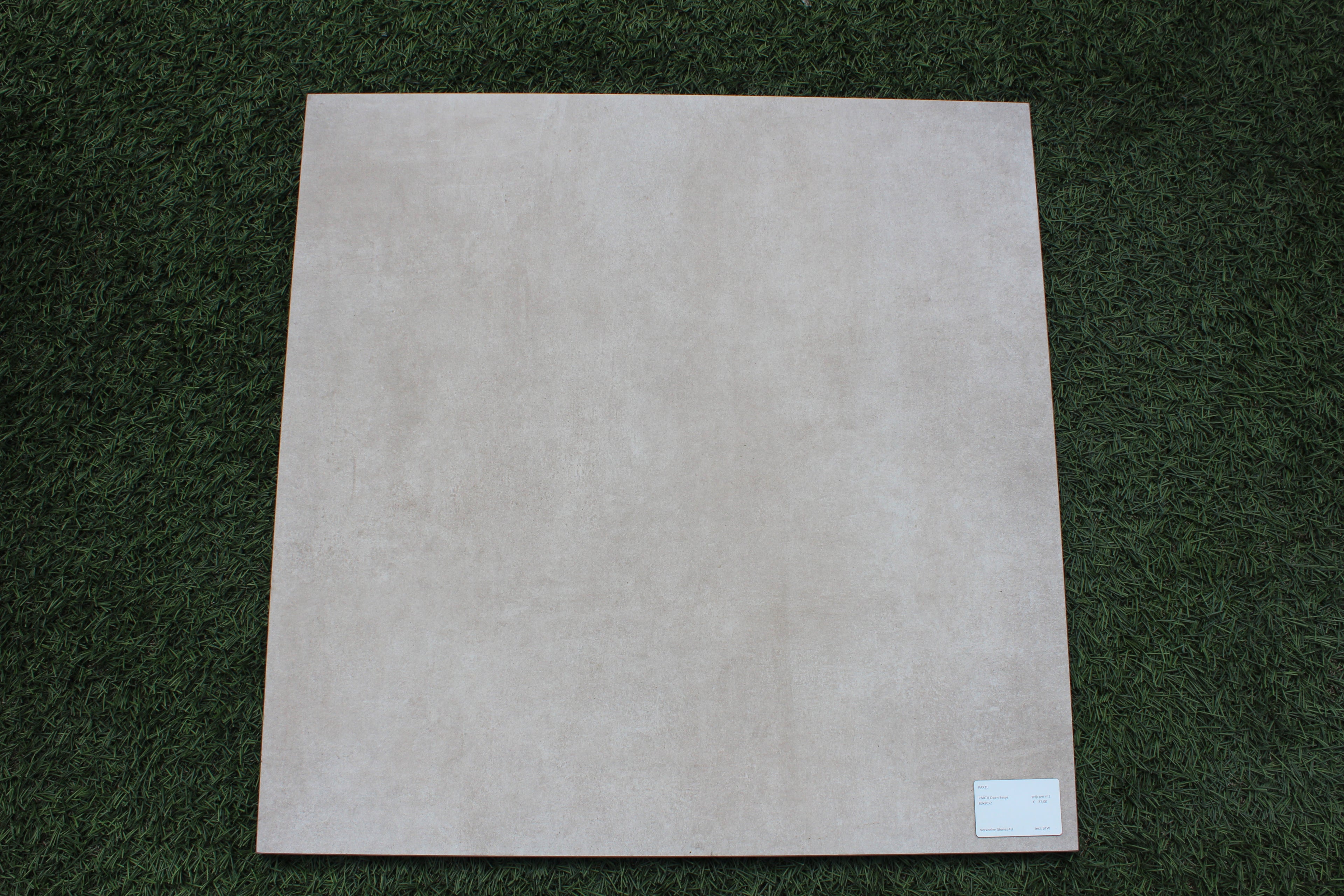 Open Beige 80x80x2 cm Partij tegel