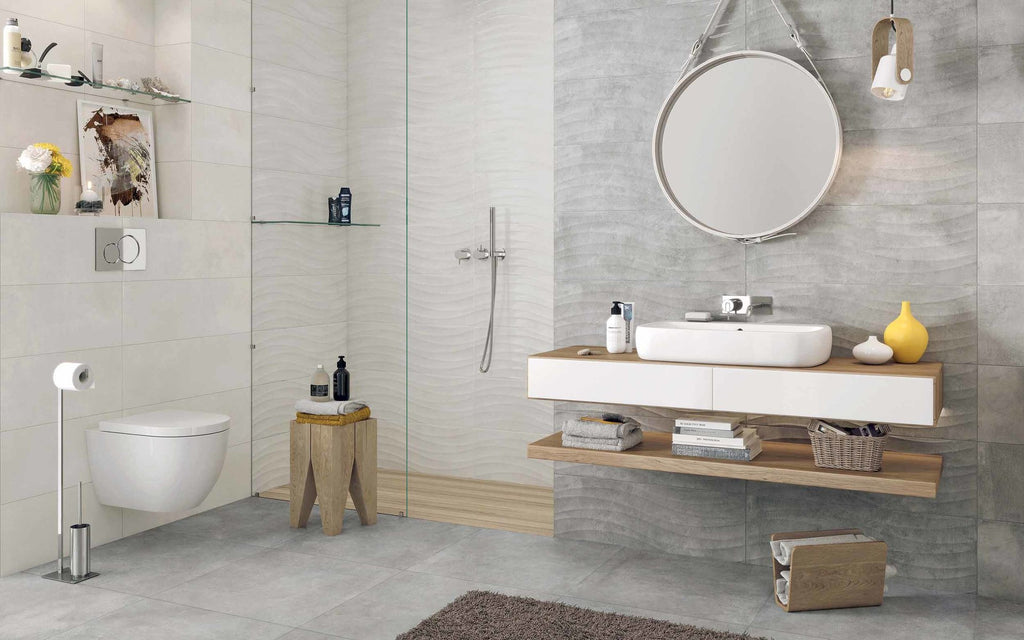 Vinci Grey keramische wandtegel sfeerbeeld 2