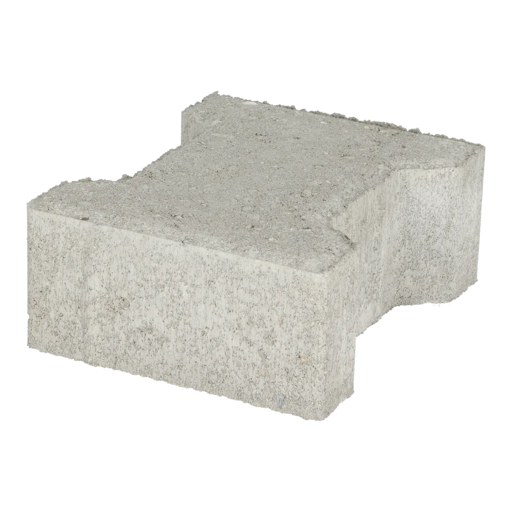 Ecotop Base H-verbandsteen 20x16,4/11,7x8 normaal facet grijs KOMO PL2