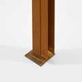 Begin/Eindpaal Bamboescherm mt bevestigingsvoet 182cm Corten