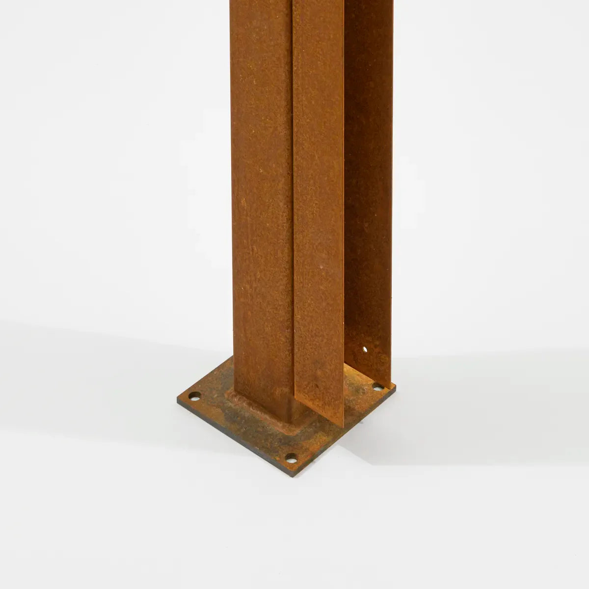 Begin/Eindpaal Bamboescherm mt bevestigingsvoet 182cm Corten