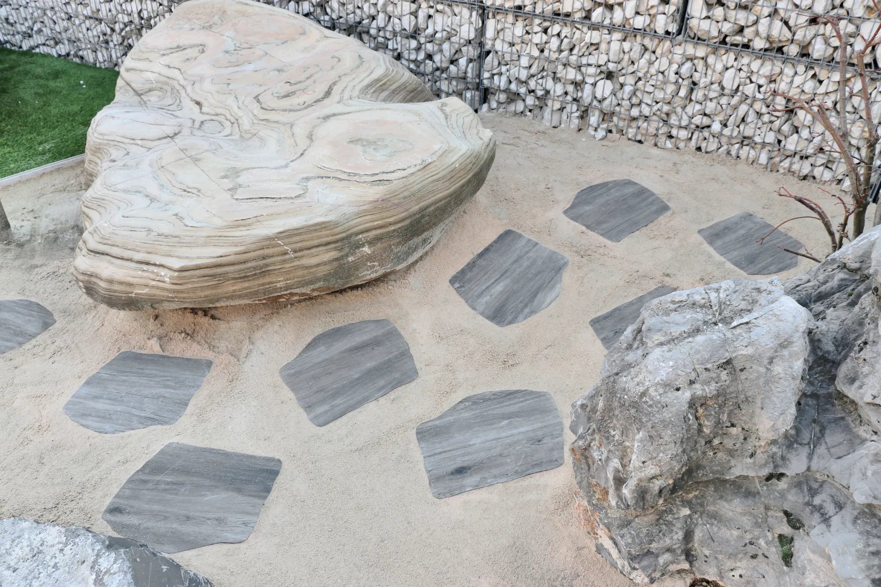 Staptegel Flex Stones Holz Grigio o42x36x2cm