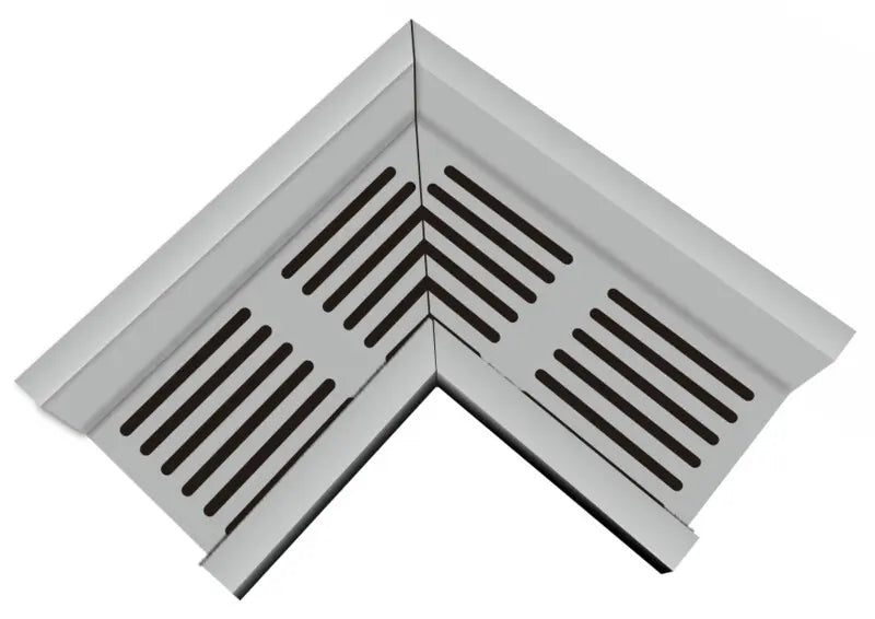 Top Stone 100/100 Hoekstuk - Grijs (Aluminium)
