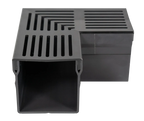 Star Drain Mini 65/60 Hoekstuk - Zwart (Aluminium)