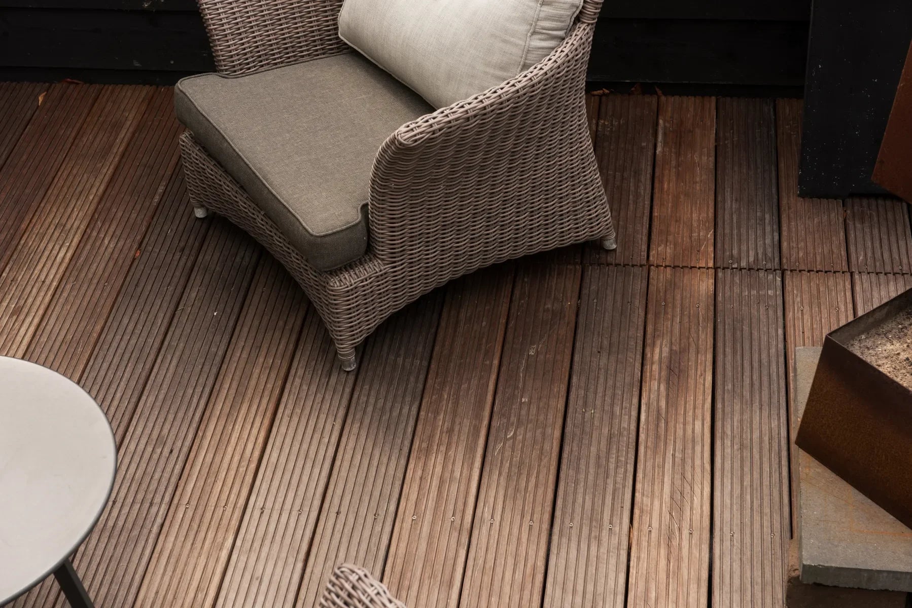 Bangkirai terrasplank v-groeven Premium 1,6x14,5x396cm