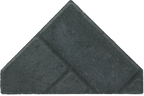 Ecotop Premium Bisschopsmuts 29,5x5x19,5x8 normaal facet antraciet met schijnvoeg bss KOMO P2