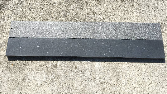 stootbord basalt gevlamd gezoet en gevlamd