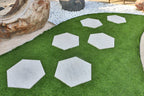 Staptegel Hexagon Quarzite Bianca o60x52x2cm