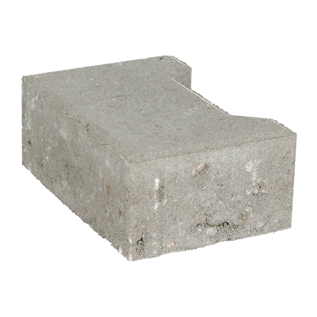 Ecotop Base Randsteen 20x13,4/11,5x8 normaal facet grijs KOMO PL2