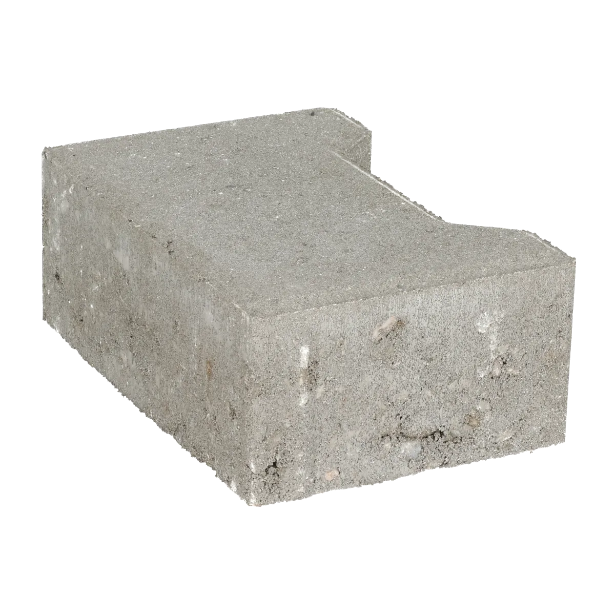 Ecotop Base Randsteen 20x13,4/11,5x8 normaal facet grijs KOMO PL2