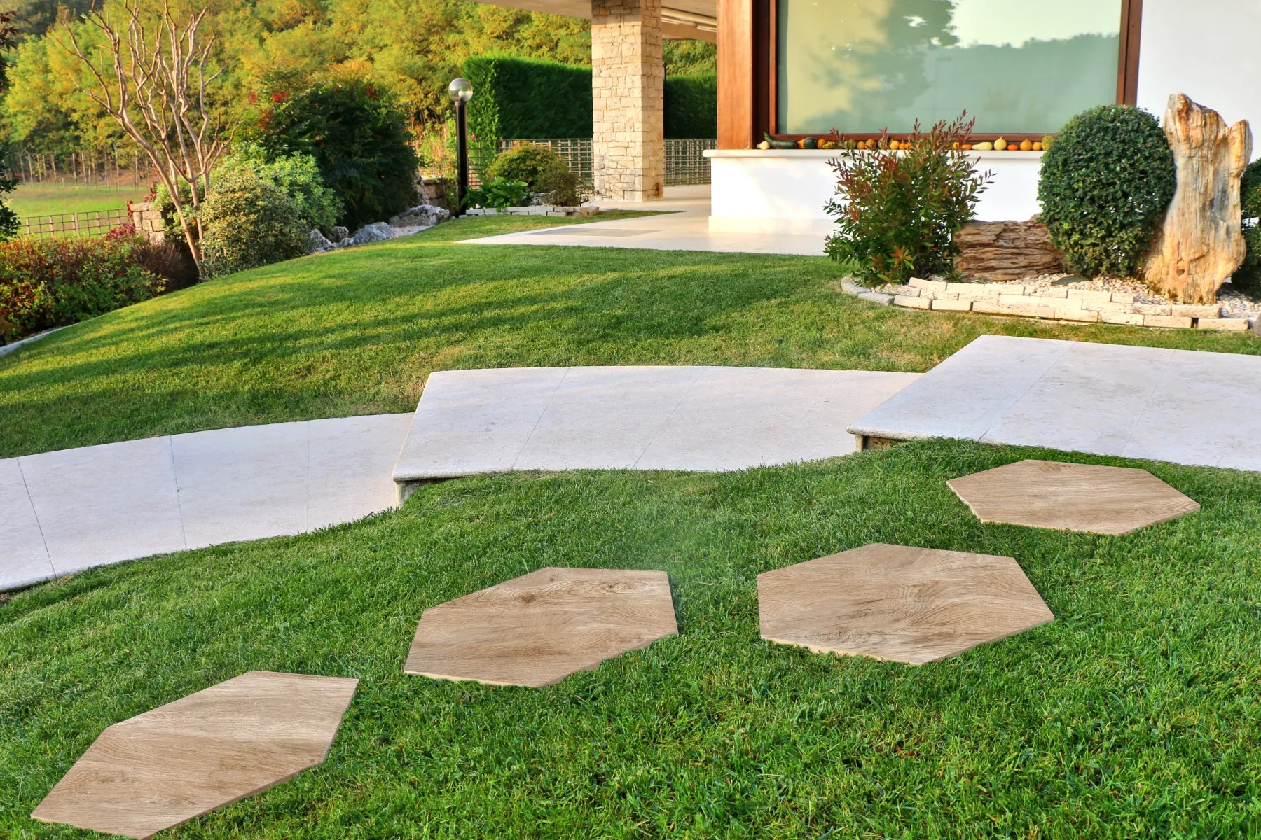 Staptegel Hexagons Foresta Chiaro o60x52x2cm