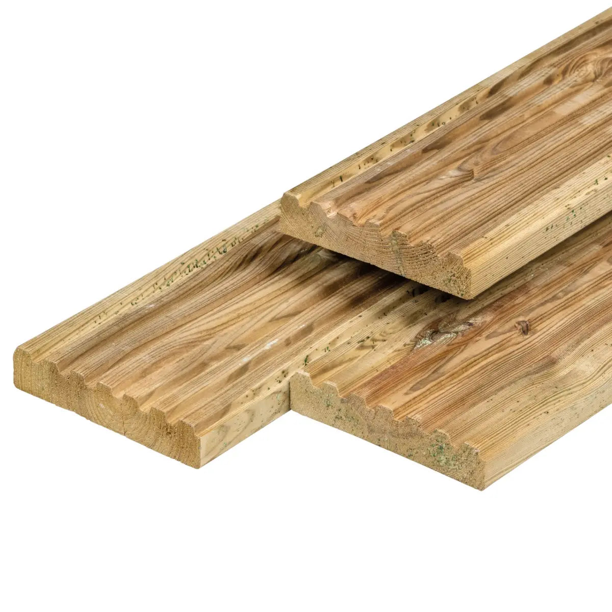 Vlonderdeel/dekdeel Grenen Groen geimpreg Gescha. 2,8x14x300