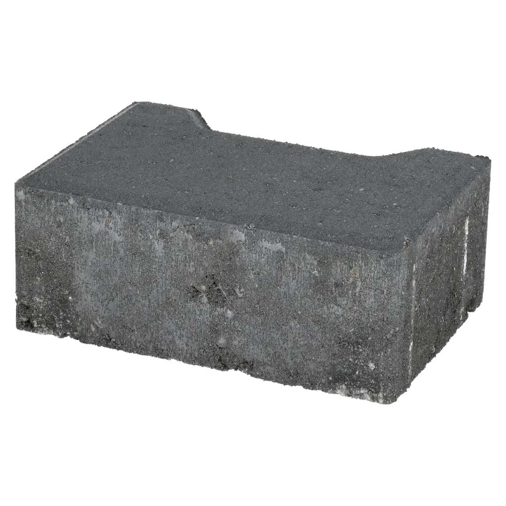 Ecotop Base Randsteen 20x13,4/11,5x8 normaal facet antraciet KOMO PL2