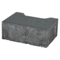 Ecotop Base Randsteen 20x13,4/11,5x8 normaal facet antraciet KOMO PL2