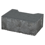 Ecotop Base Randsteen 20x13,4/11,5x8 normaal facet antraciet KOMO PL2
