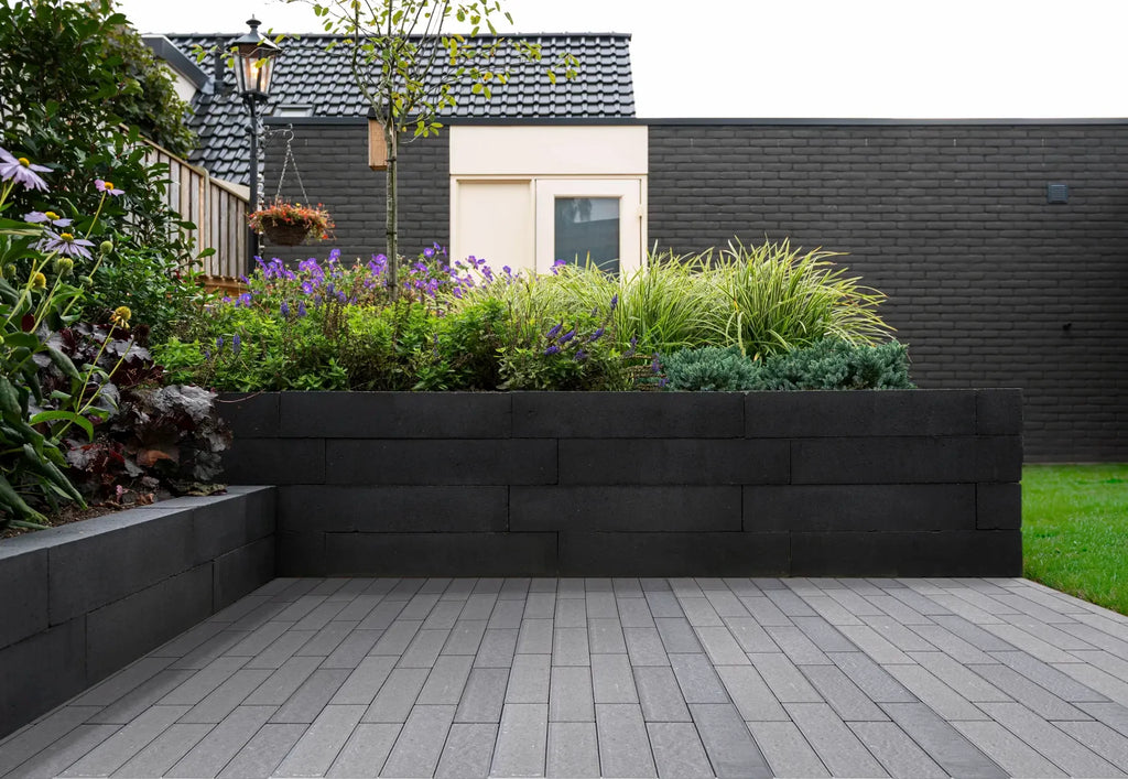 Ecotop Base Lungo 31,5x10,5x8 normaal facet grijs KOMO PL1