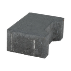 Ecotop Base Randsteen 20x13,4/11,5x8 normaal facet antraciet KOMO PL2