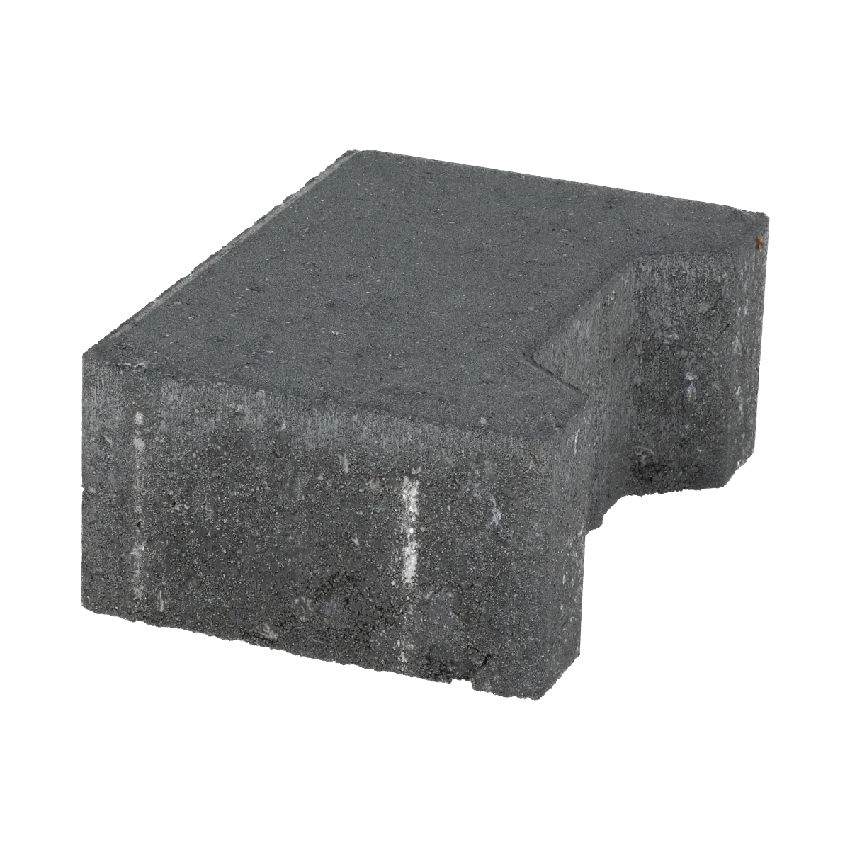 Ecotop Base Randsteen 20x13,4/11,5x8 normaal facet antraciet KOMO PL2