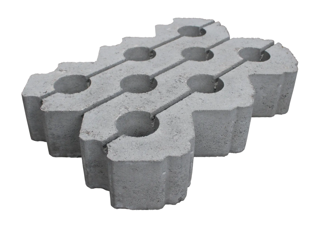 Grasbetontegel type I 40x60x12 GRIJS 03 (bovenzijde vlak + rondom hol-dol) K85912  BK25 GRN+