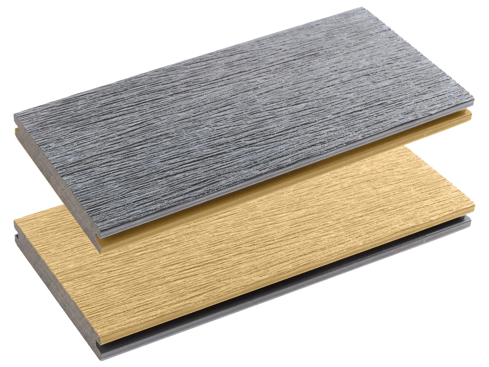 WPC Terrasplank Massief Vintage 2,3x13,8x400cm Lunar Grey/Ce