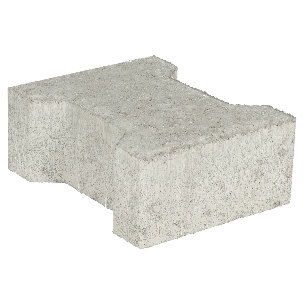 Basicstone H-verbandsteen 20x16,4/11,7x8 normaal facet grijs 1000 KOMO PL1