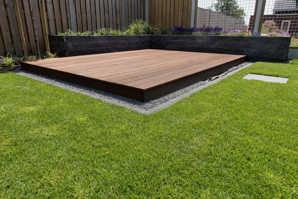 Bangkirai terrasplank glad/grof Premium 2,5x14,5x396cm