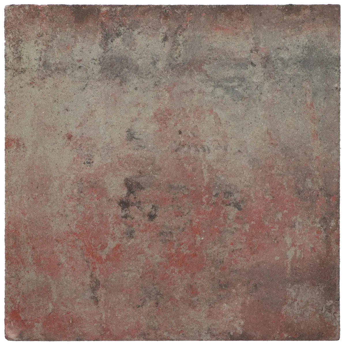 Carré tegel 50x50x5 vlak KOMO nero rosso