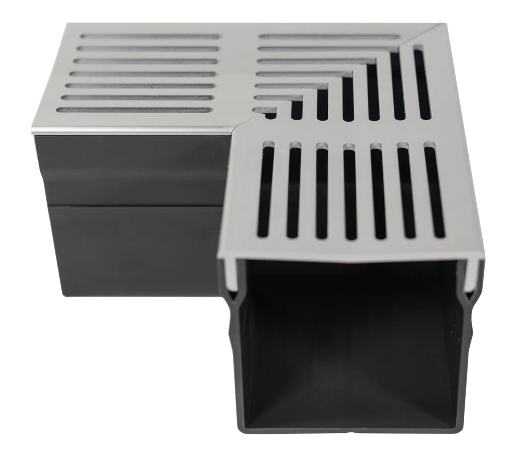 Star Drain Mini 65/60 Hoekstuk - Grijs (Aluminium)