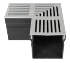 Star Drain Mini 65/60 Hoekstuk - Grijs (Aluminium)