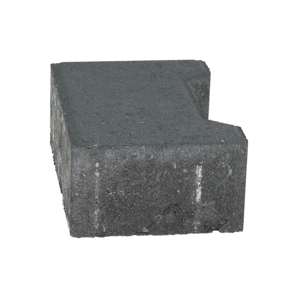 Ecotop Base Randsteen 20x13,4/11,5x8 normaal facet antraciet KOMO PL2