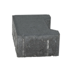 Ecotop Base Randsteen 20x13,4/11,5x8 normaal facet antraciet KOMO PL2
