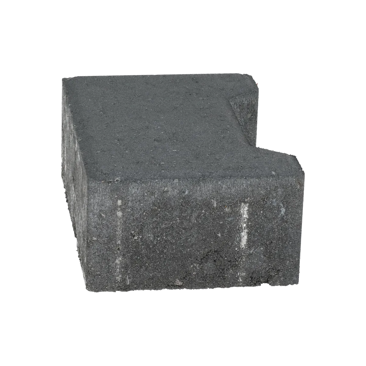 Ecotop Base Randsteen 20x13,4/11,5x8 normaal facet antraciet KOMO PL2