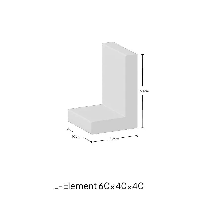 L-Element 60x40x40 Antraciet