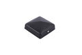 Paalornament piramide 71x71mm zwart