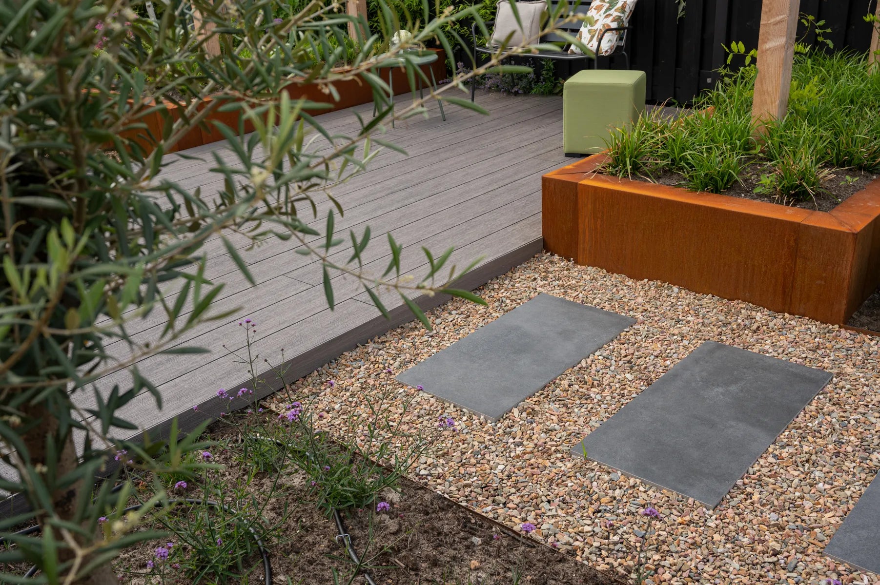Corten Overzetstuk 500x450x150mm