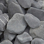 Flat pebbles zwart