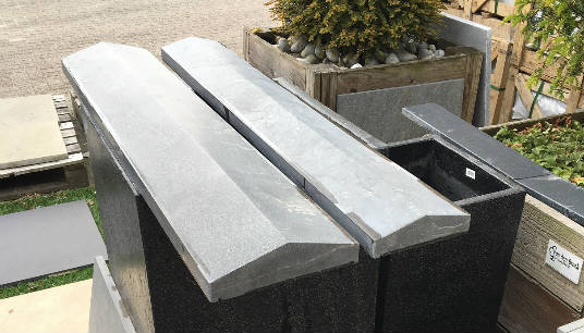muurafdek dakmodel hardsteen