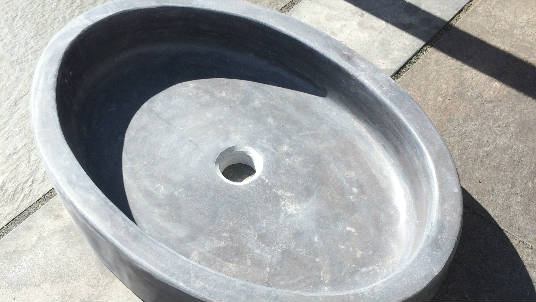 hardsteen wasbak ovaal 550x380x110 mm