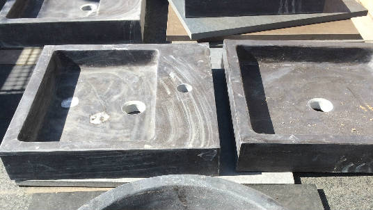 hardsteen wasbak vierkant 450x450x110 mm
