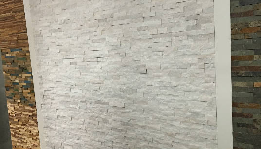 white quartsiet stonepanel