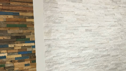 white quartsiet stonepanel