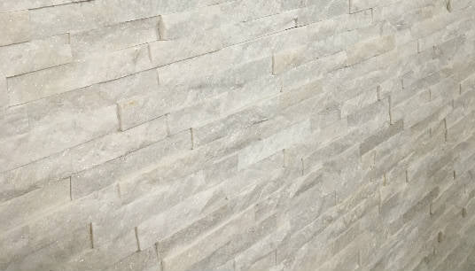 Steenstrips flatface white quartsiet